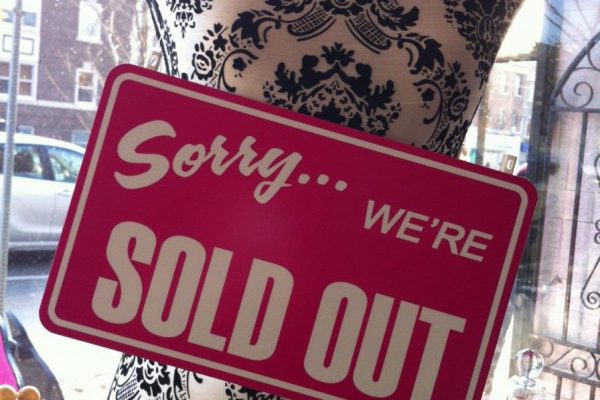Sorry We Are Sold Out Sign